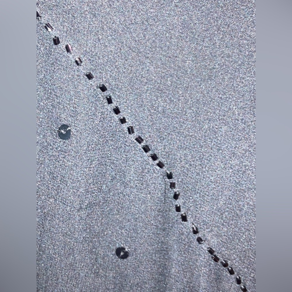 John Paul Richard Black/White Sleeveless Embroidered Beaded/Sequin Top Size S - Picture 6 of 8